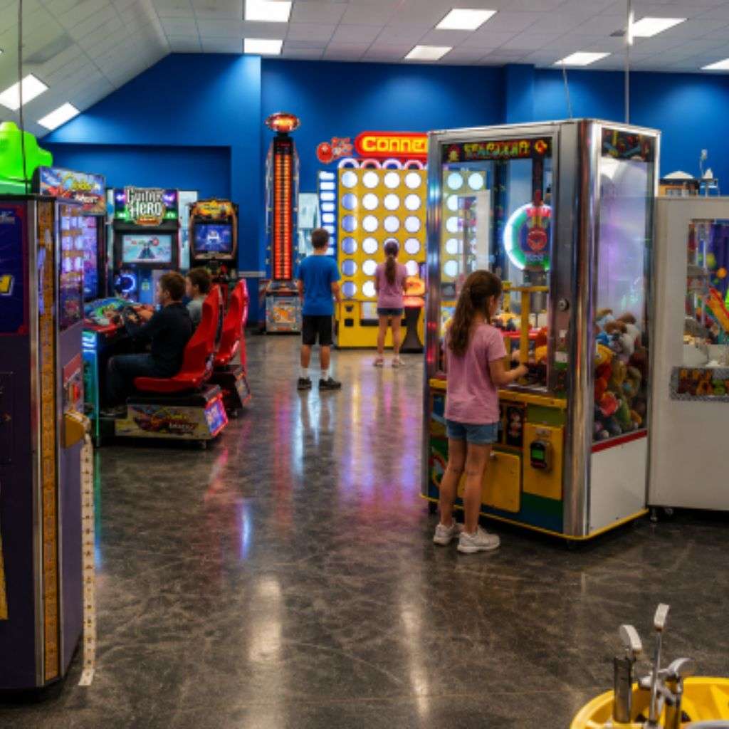 Arcade games at Atoka Railroad Adventure in Atoka, TN