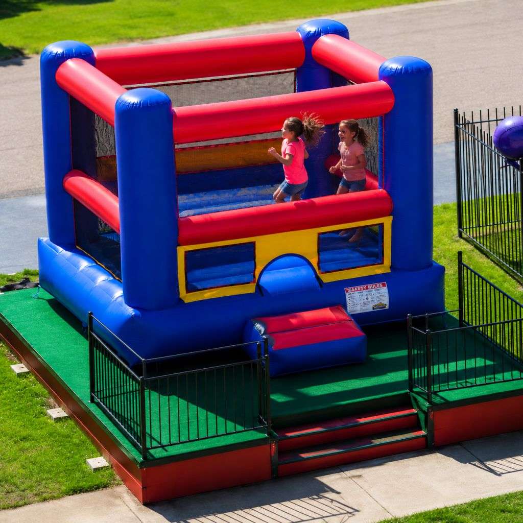 Bounce houses for children at Atoka Railroad Adventure